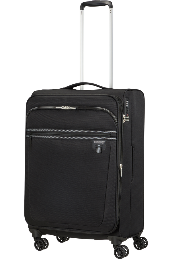 American Tourister Aerospin Spinner Expandable M  Black American Tourister Aerospin Spinner Expandable M  Black