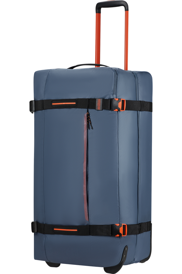 American Tourister Urban Track Duffle with Wheels Coated L  Navy/Orange