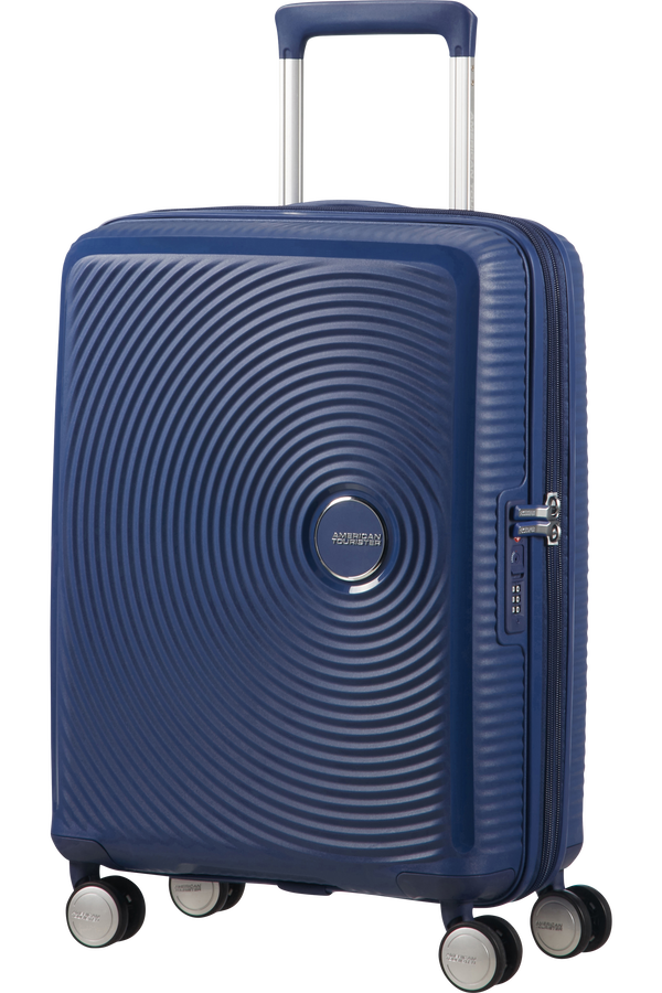 American Tourister Soundbox Spinner Expandable 55cm Midnight Navy American Tourister Soundbox Spinner Expandable 55cm Midnight Navy