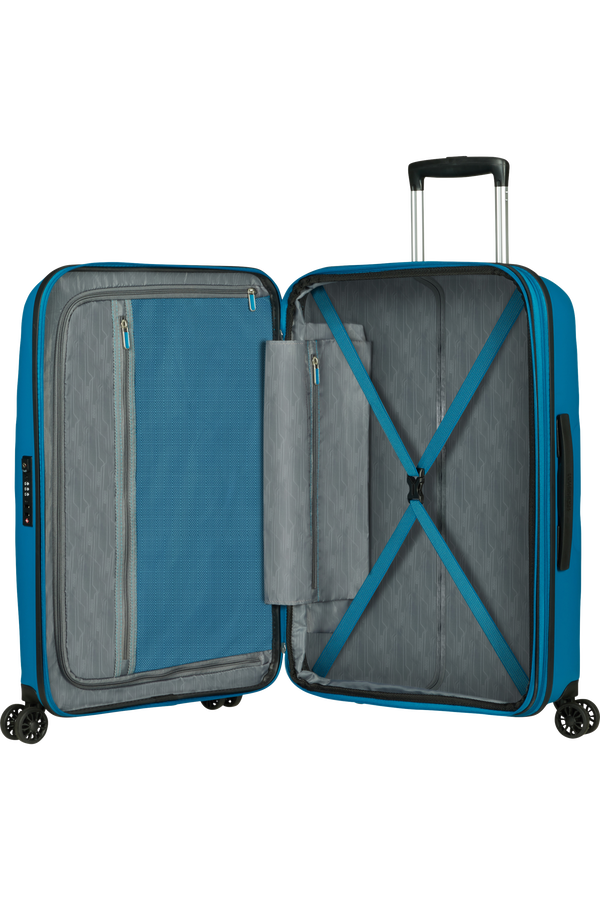 American Tourister Bon Air Dlx Spinner TSA Expandable 66cm  Seaport Blue American Tourister Bon Air Dlx Spinner TSA Expandable 66cm  Seaport Blue