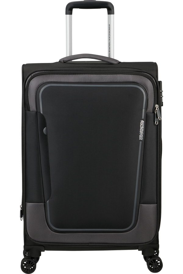 American Tourister Pulsonic Spinner Expandable 68cm  Asphalt Black