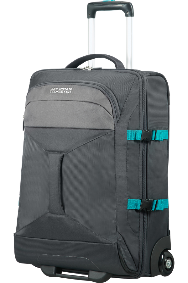 American Tourister Road Quest Duffle with Wheels 55X40X20cm  Grey/Turquoise