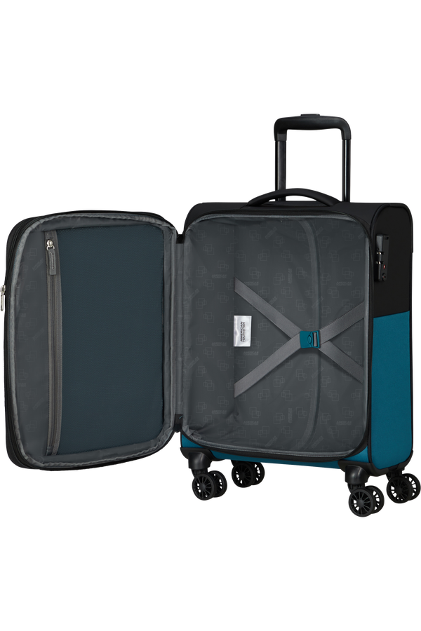 American Tourister Daring Dash Spinner Expandable TSA S  Black/Blue