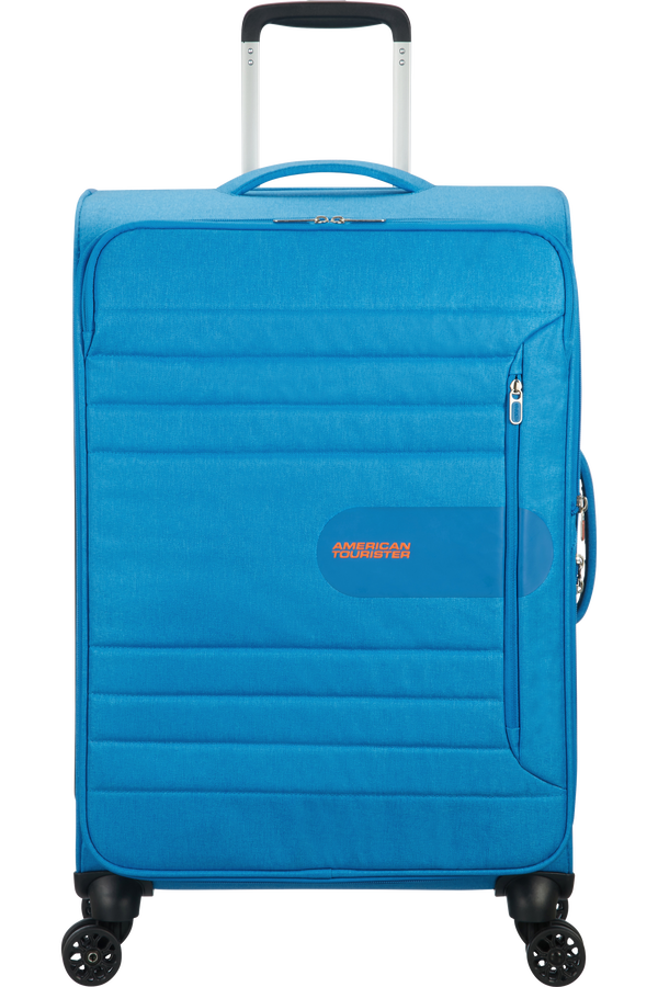 American Tourister Sonicsurfer 4-wheel 68cm medium Spinner suitcase Expandable Blue Lagoon