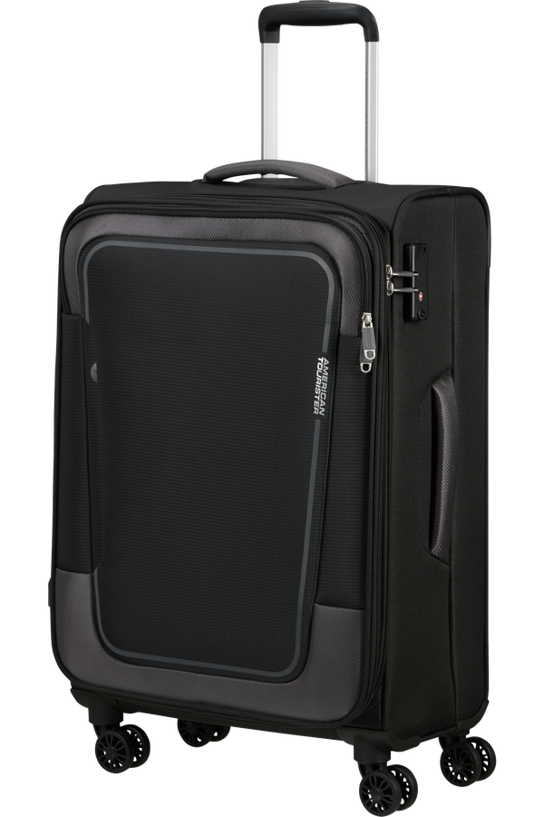 American Tourister Pulsonic Spinner Expandable 68cm  Asphalt Black