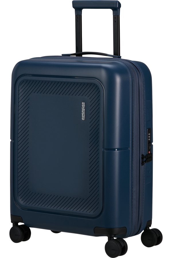 American Tourister DashPop Spinner Expandable TSA 55cm Midnight Blue American Tourister DashPop Spinner Expandable TSA 55cm Midnight Blue