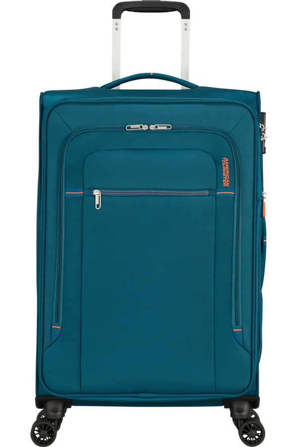 American Tourister Crosstrack Spinner Expandable 67cm Navy/Orange