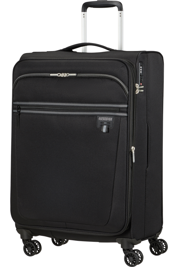 American Tourister Aerospin Spinner Expandable M  Black American Tourister Aerospin Spinner Expandable M  Black