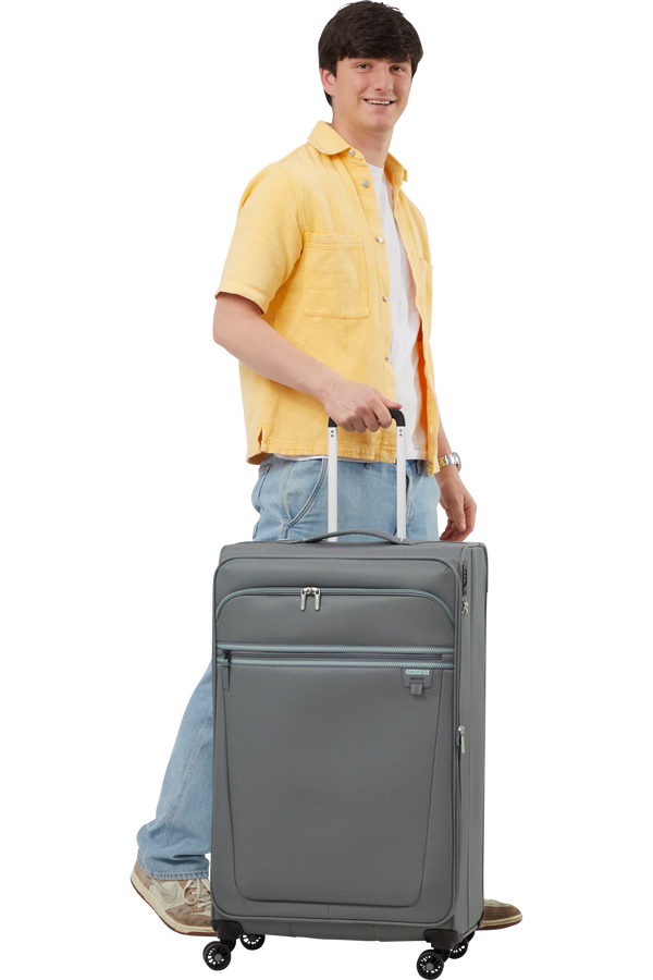 American Tourister Aerospin Spinner Expandable L  Stone Basalt American Tourister Aerospin Spinner Expandable L  Stone Basalt