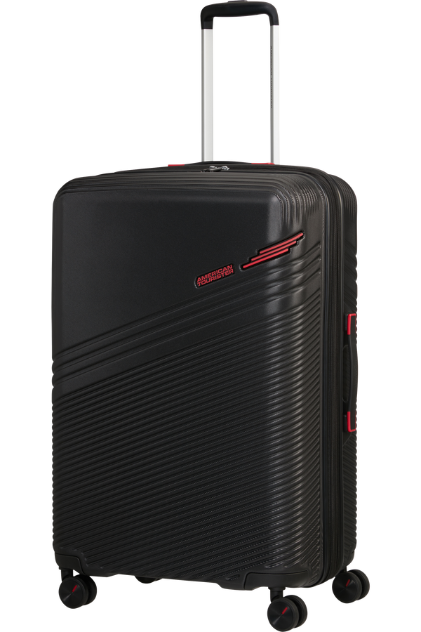 Triple Trace 76cm Spinner Expandable 4 wheels Black American Tourister UK