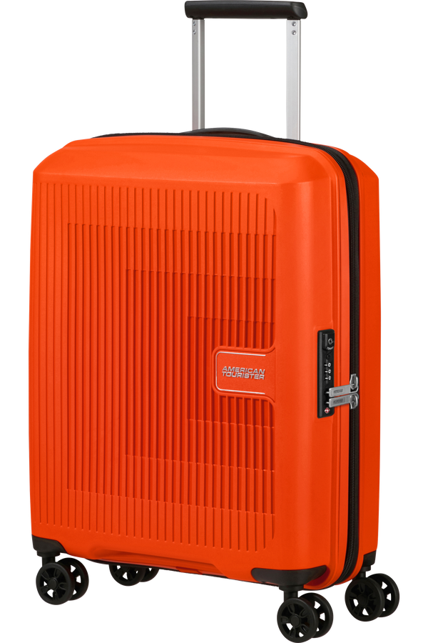 Orange spinner luggage shop