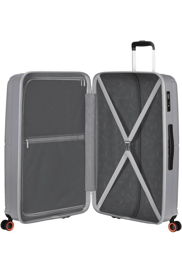 American Tourister Geopop Spinner 77/28 Tsa. 77cm  Metallic Silver