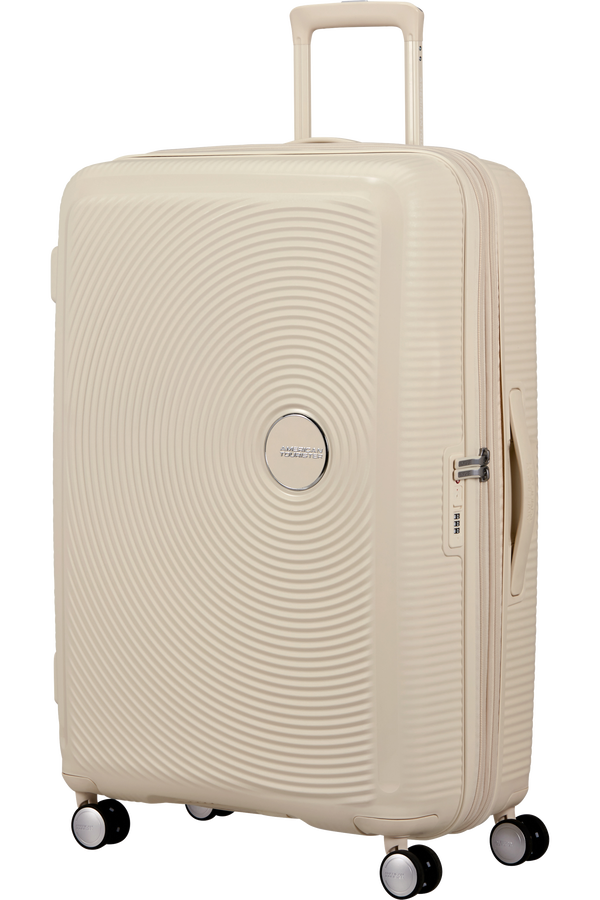American Tourister SoundBox Spinner TSA Expandable 77cm  Coconut Sand
