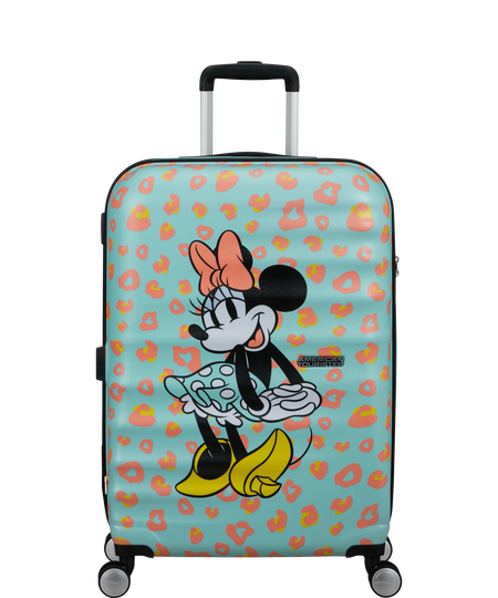 Disney Wavebreaker 67cm Medium Check-in | American Tourister Disney Wavebreaker Spinner TSA Disney Fl 67cm  Minnie Pastel Dots