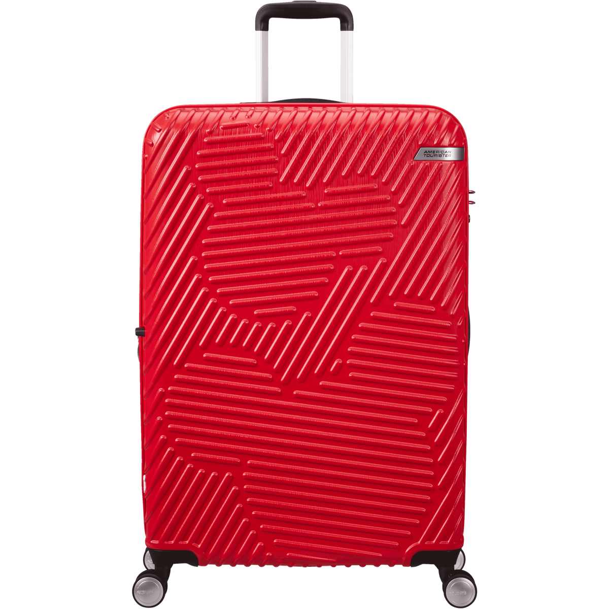 American tourister red trolley top bag