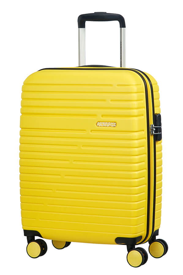 yellow american tourister