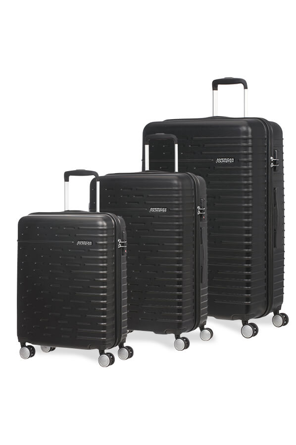 Jet black luggage