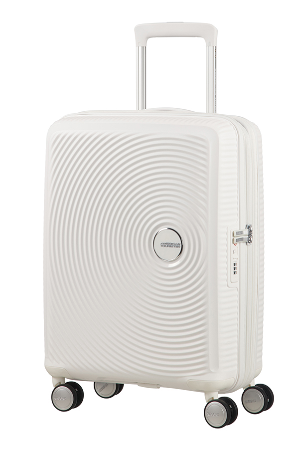 Soundbox Spinner Expandable 55cm Pure White American Tourister UK