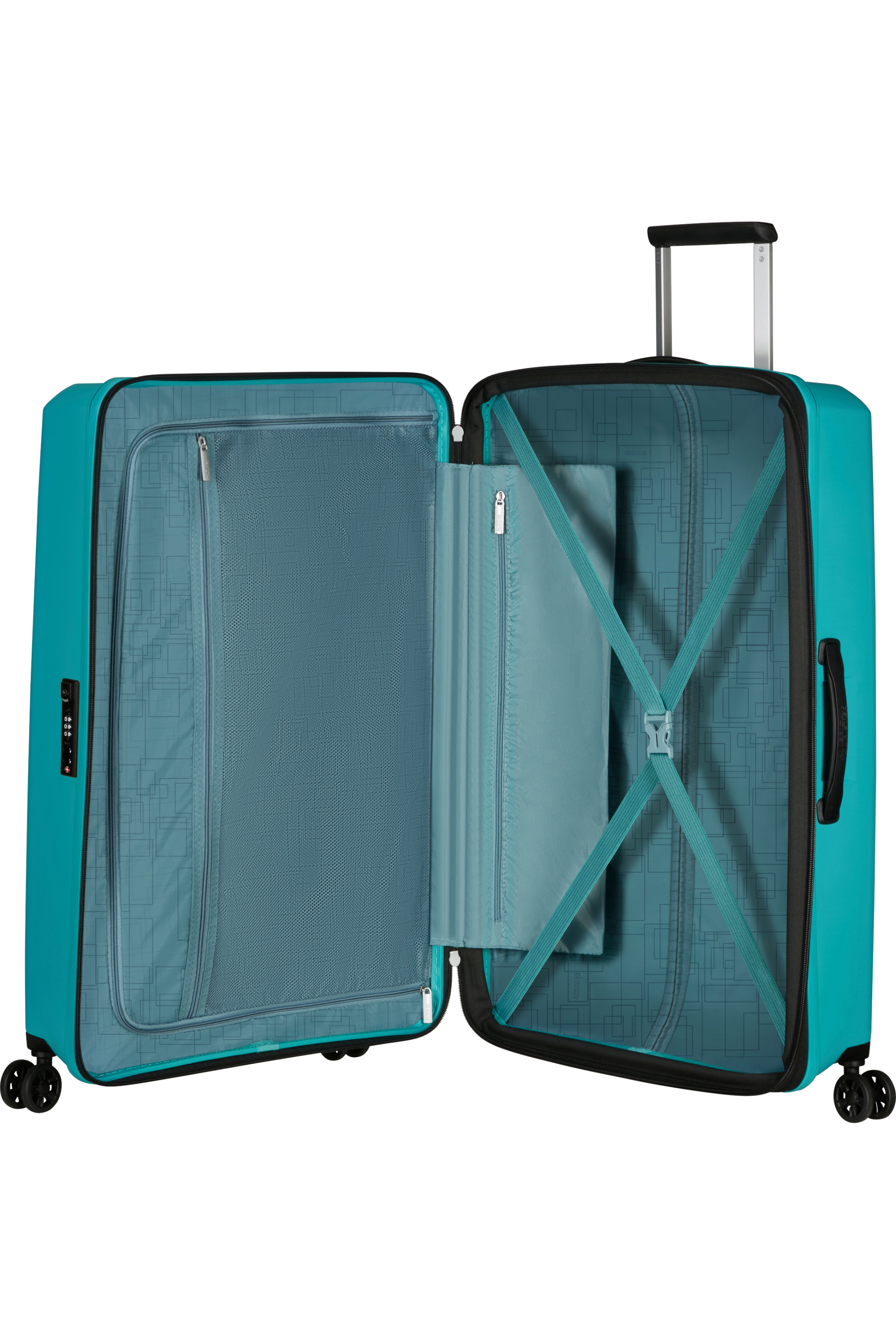 American Tourister Aerostep Spinner 77/28 Exp Tsa 77cm Turquoise Tonic